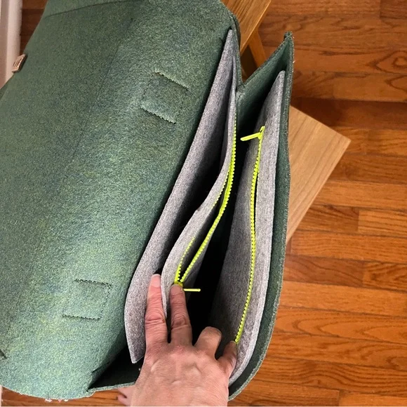 Mad Rabbit Kicking Tiger (M.T.K.R.) green felt backpack - Picture 6 of 8